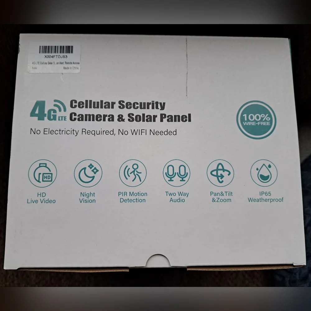 4G Cellular Security Camera & Solar Panel - White